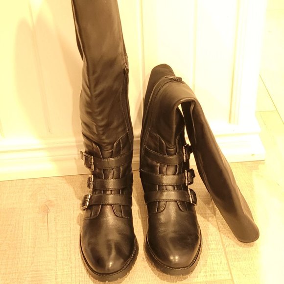 VINCE CAMUTO, New Leather boots, black, US 8 - Picture 6 of 12